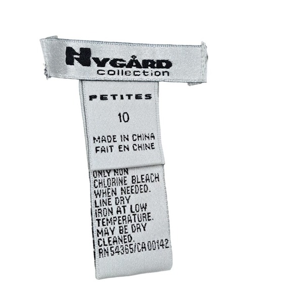 Nygard collection brown white leaf pattern 100% cotton skirt size petite 10 - Picture 4 of 5